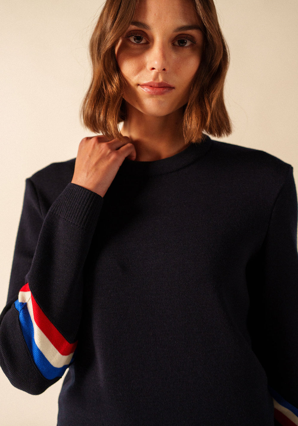 Mondiovision jumper x l'Elysée (NAVY/MULTICO)