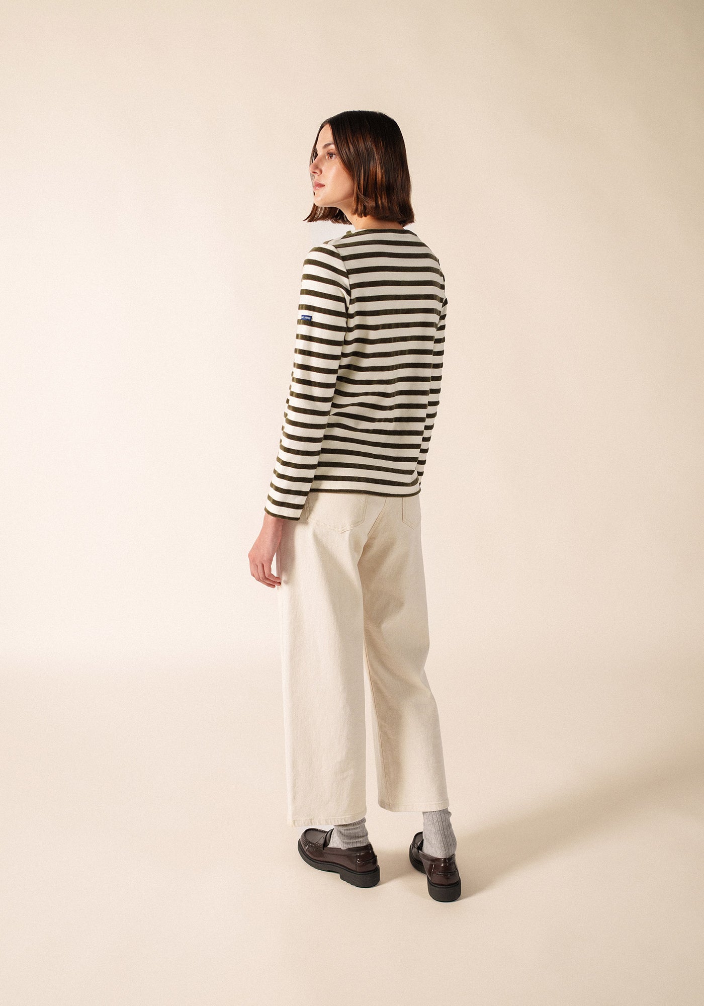 Mérivelours Breton shirt (ECUME/LAND)