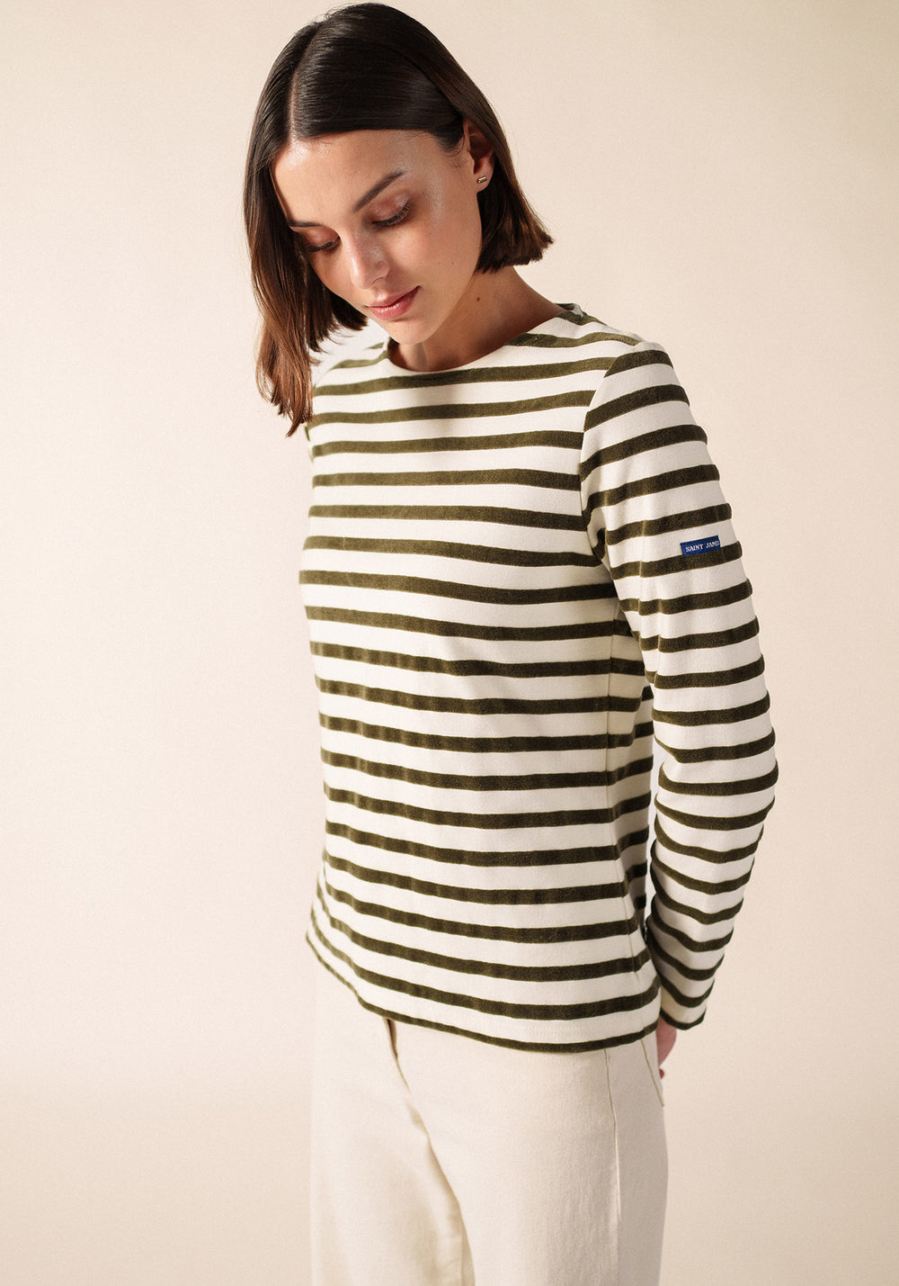 Mérivelours Breton shirt (ECUME/LAND)