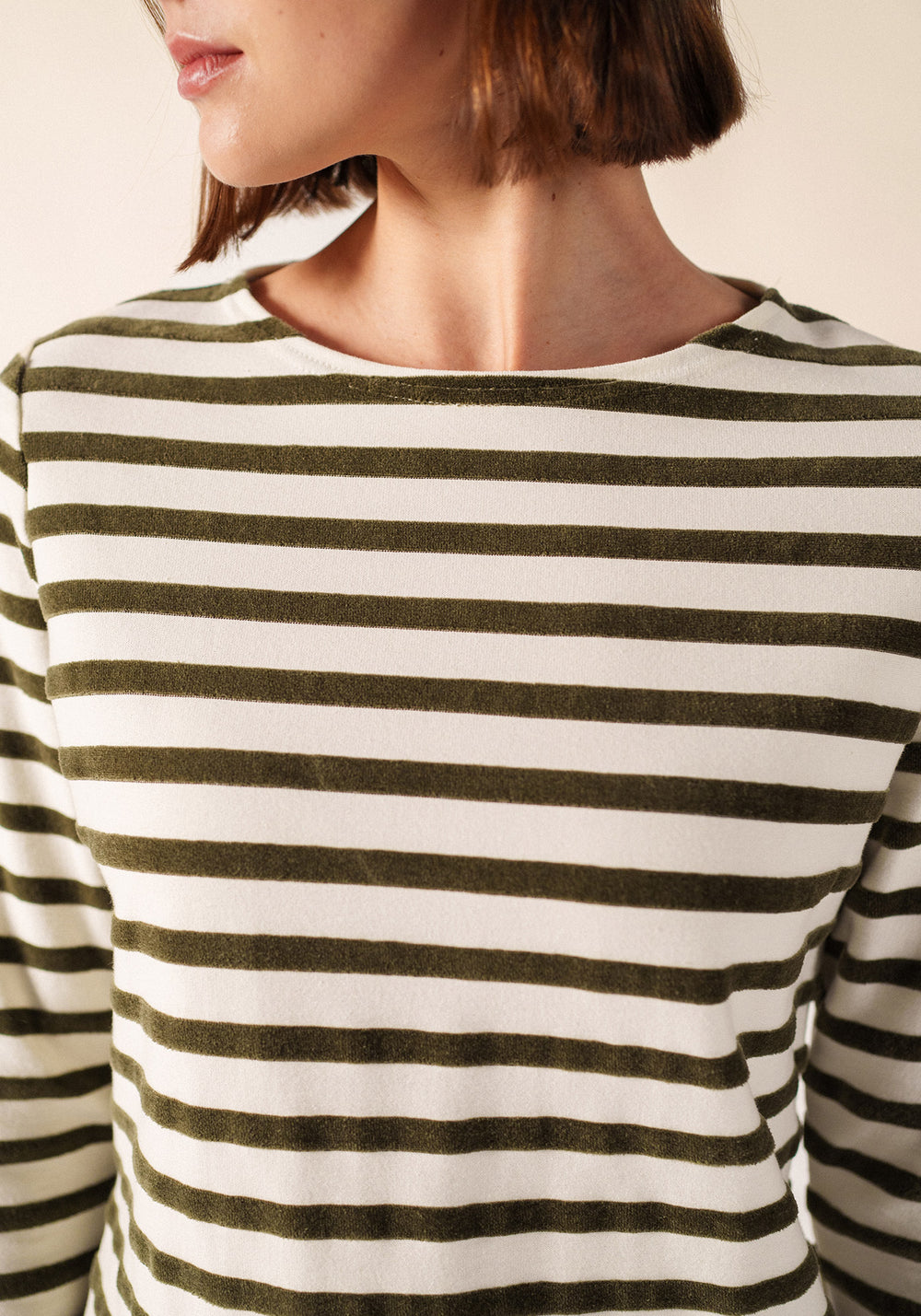 Mérivelours Breton shirt (ECUME/LAND)