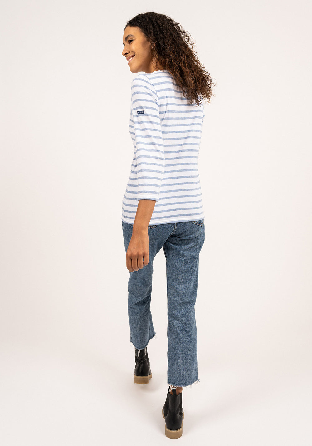 Galathée Breton shirt (NEIGE/DENIM)
