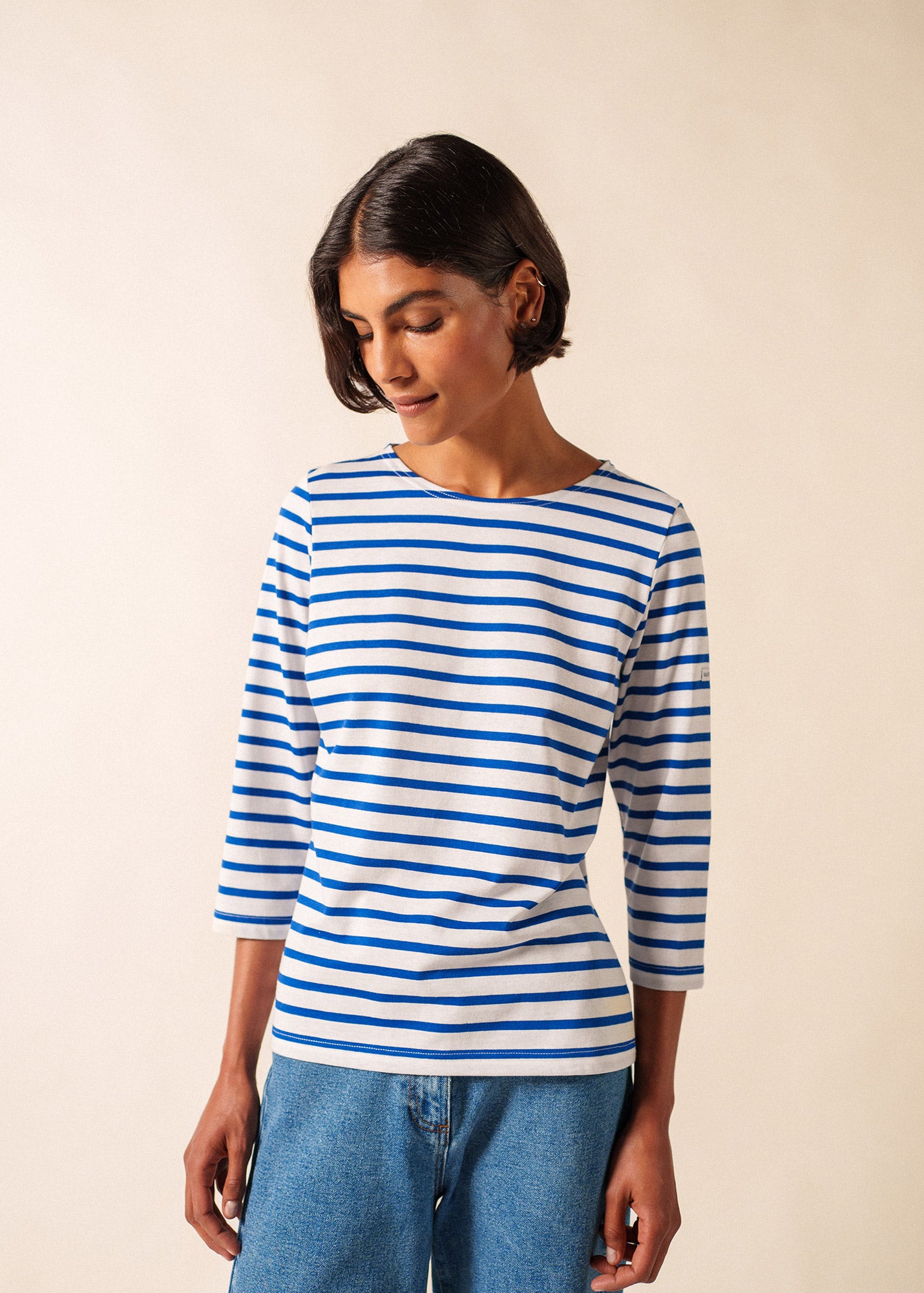 Galathée striped sailor shirt slim fit, in light cotton | SAINT