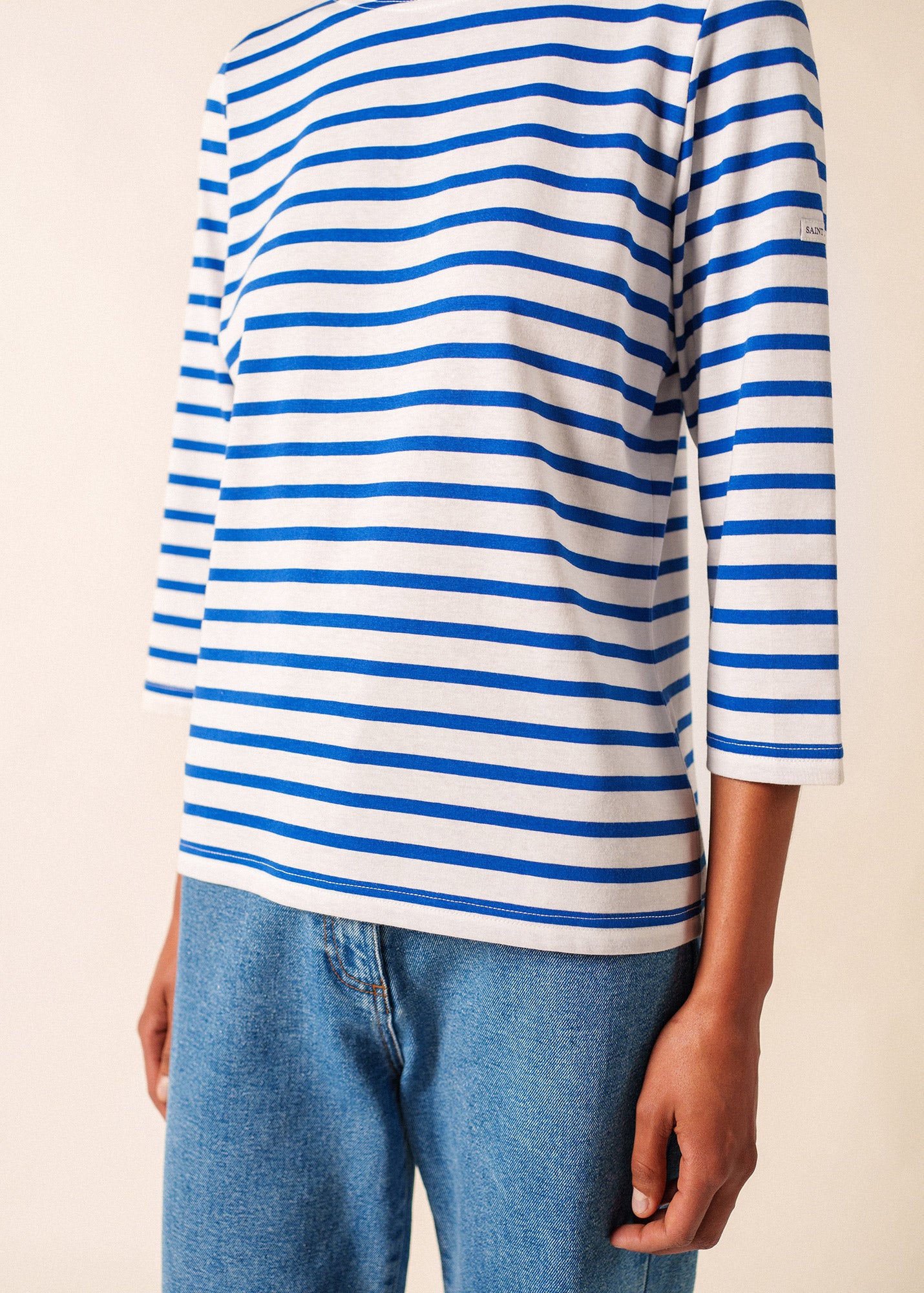 Galathée striped sailor shirt slim fit, in light cotton | SAINT