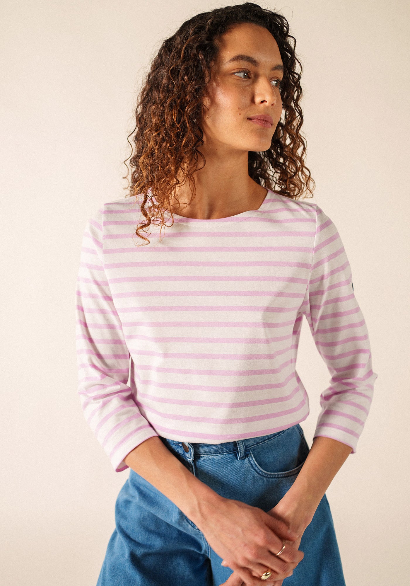 Camisa Galathée Breton (NEIGE/NACRE)