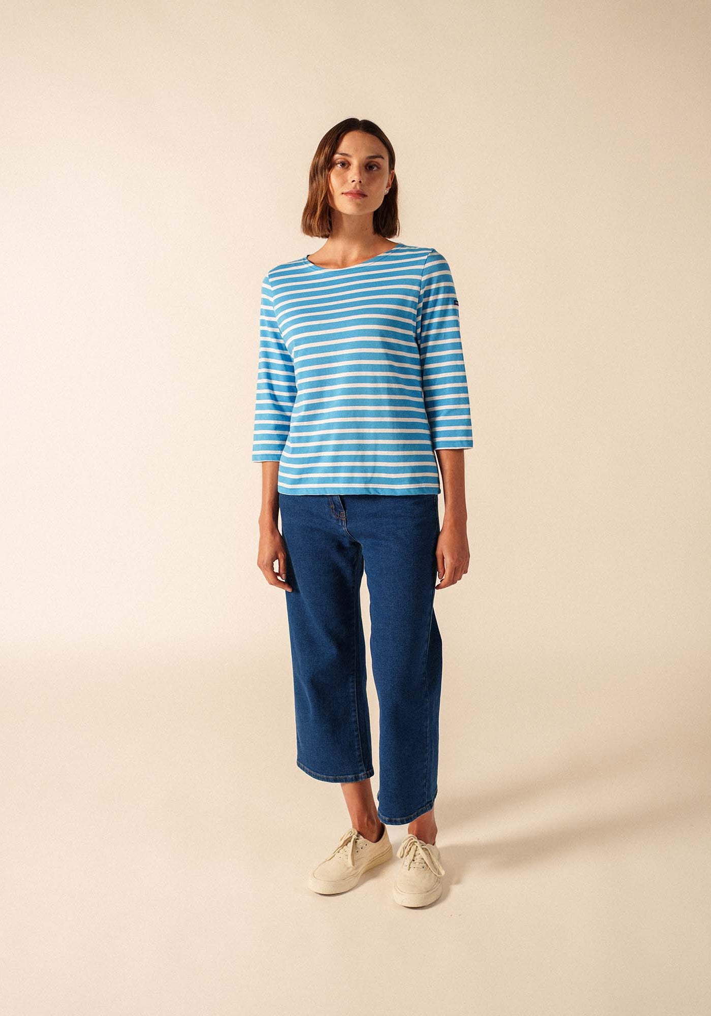 Camisa bretona Galathée (FLOT/NEIGE)