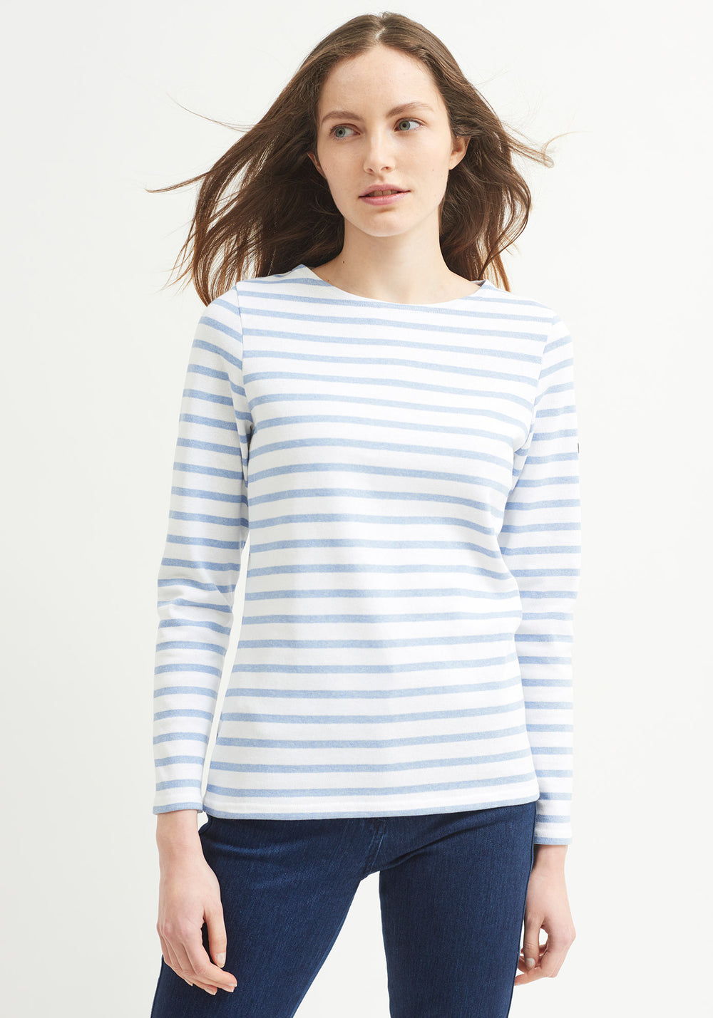 Meridame Breton shirt (NEIGE/DENIM)