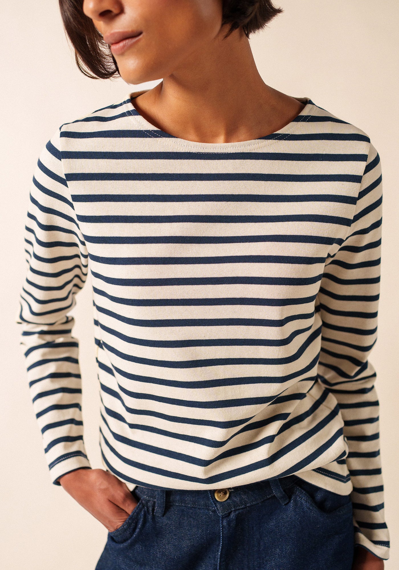 Méridame Breton shirt (ECRU/MARINE)