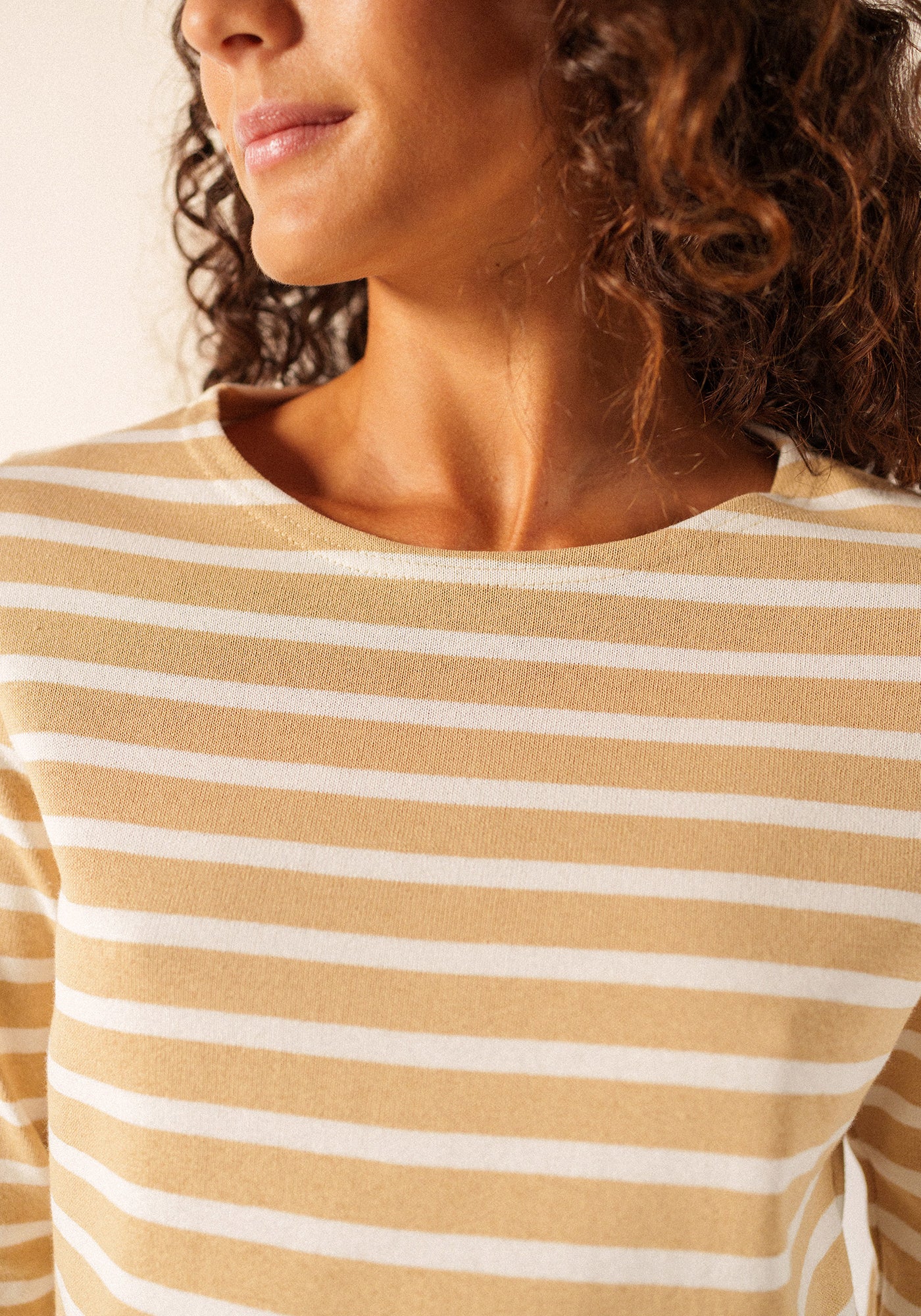 Camisa bretona Méridame (TOILE/NEIGE)