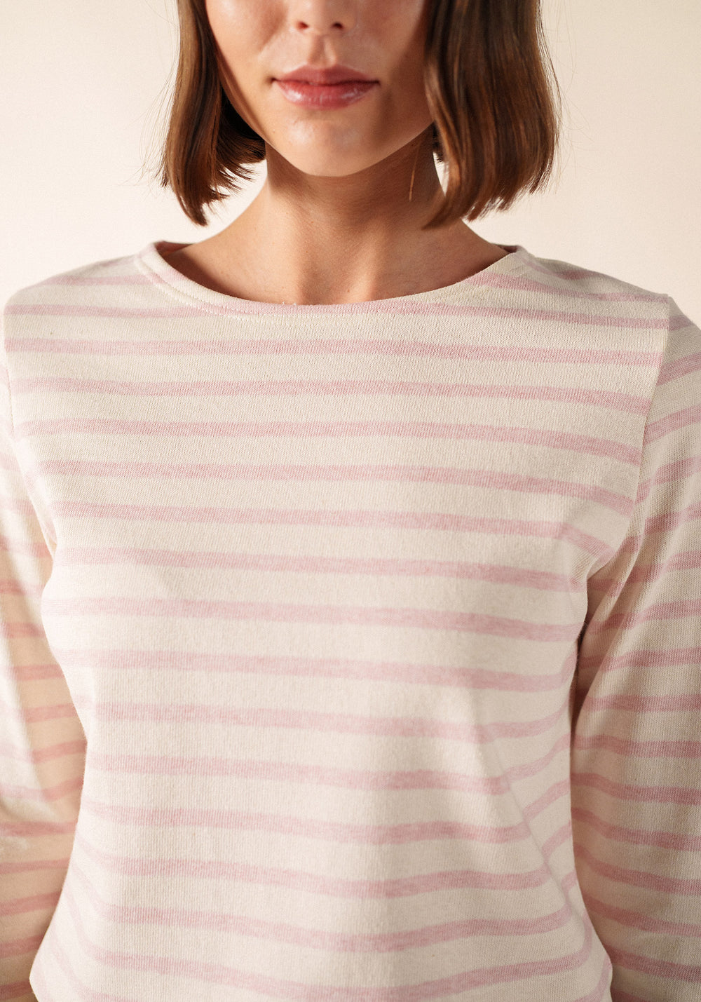 Camisa bretona Méridame (ECRU/AUSTRAL)
