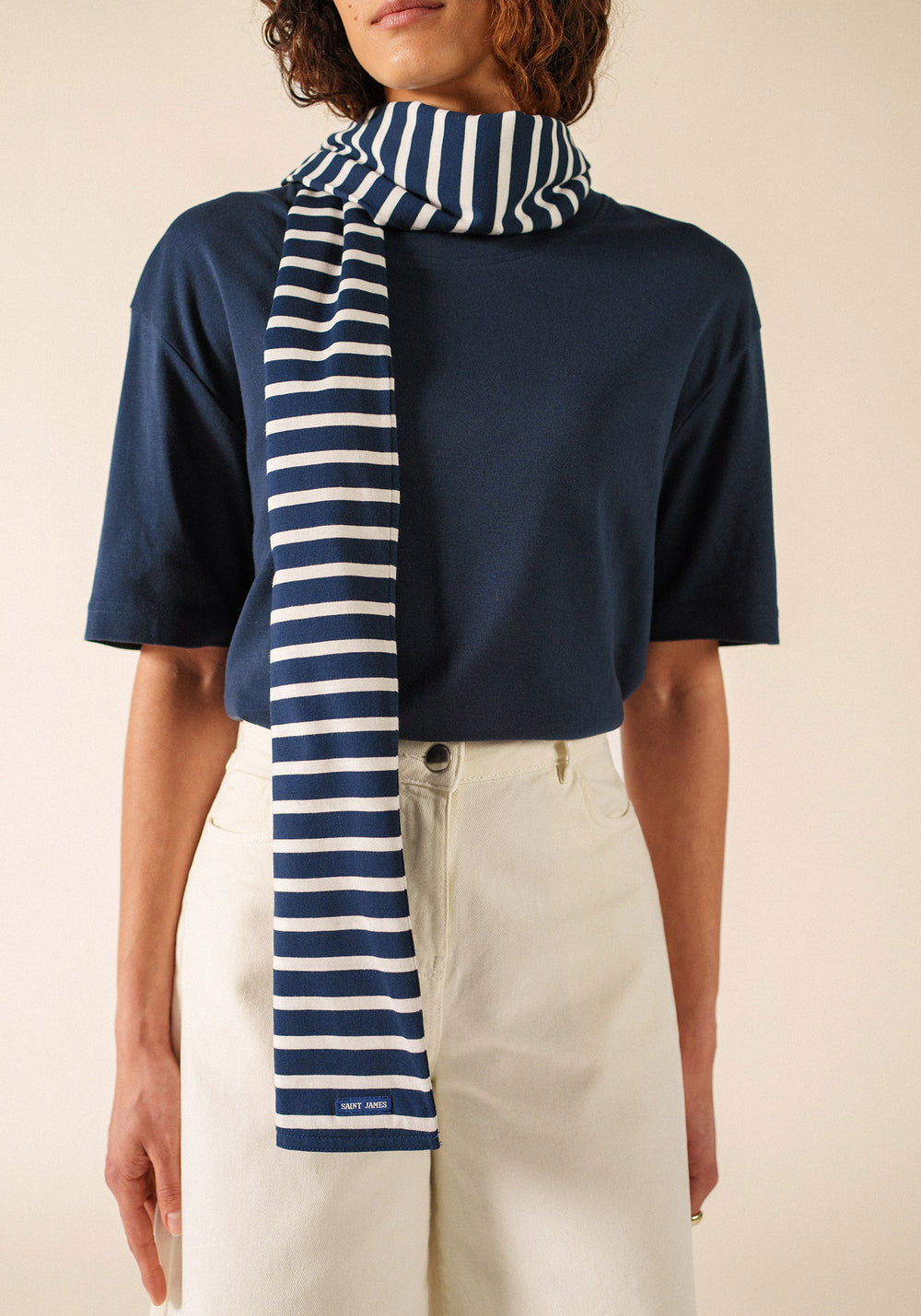Eve scarf (MARINE/NEIGE)