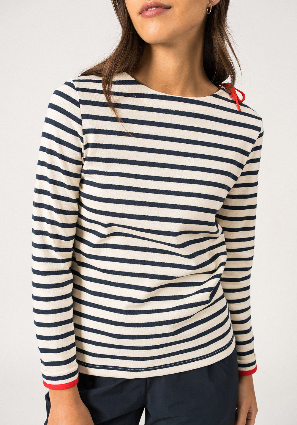 Cavalaire Breton shirt (ECRU/MARINE/TULIPE)