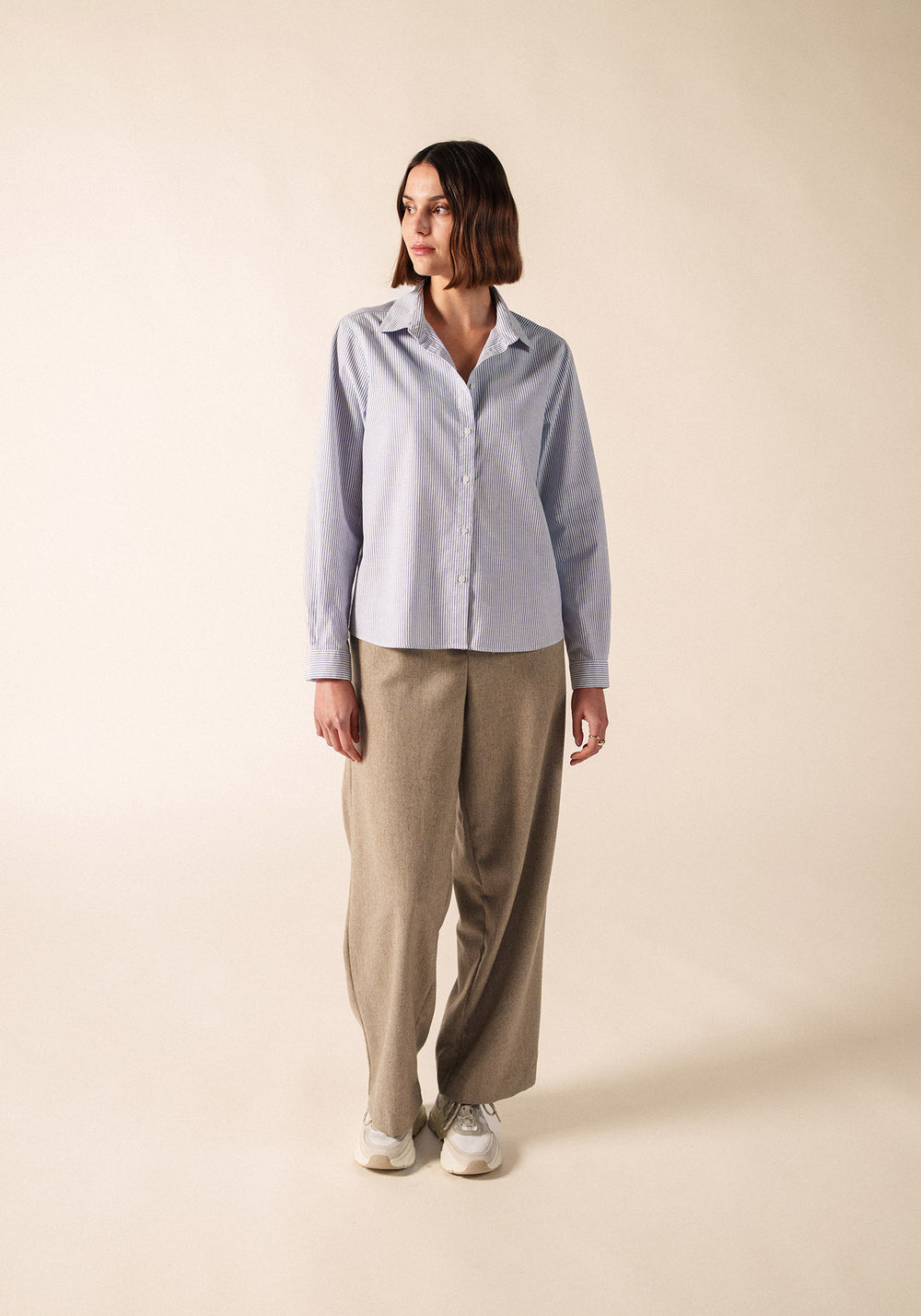 Léna shirt (BLANC/BLEU)