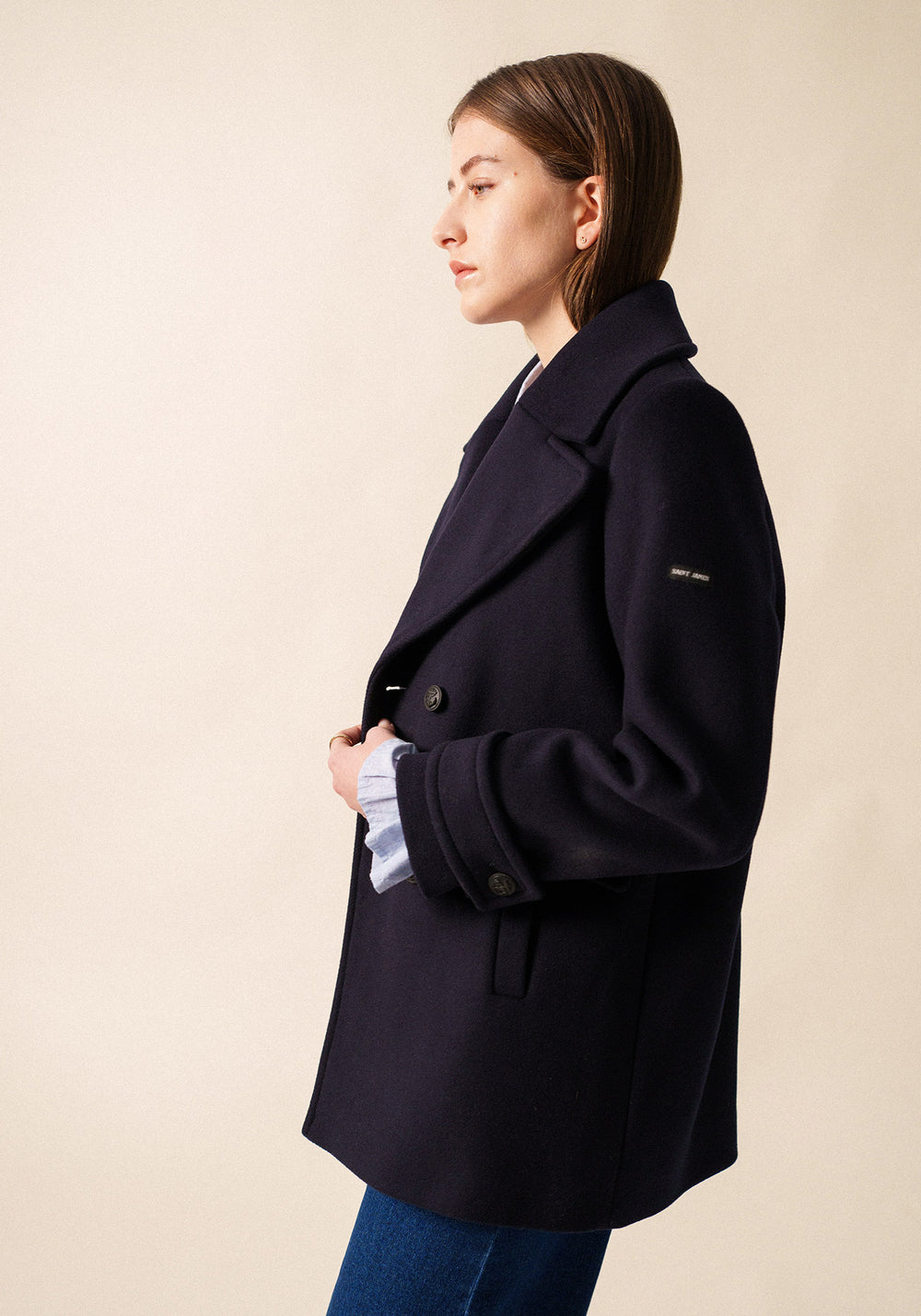 Ste Romy peacoat - in wool (NAVY)