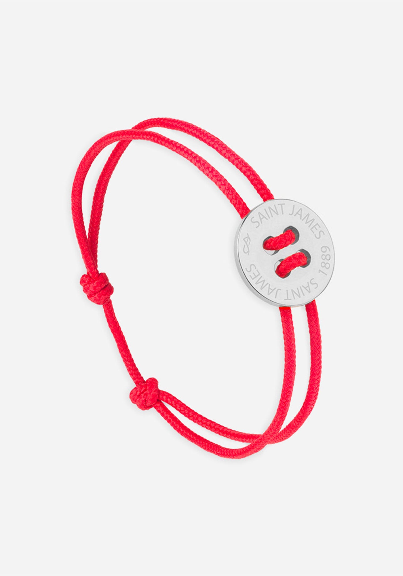 Button bracelt x Le Vent à la Française (ARGENT/ROUGE)