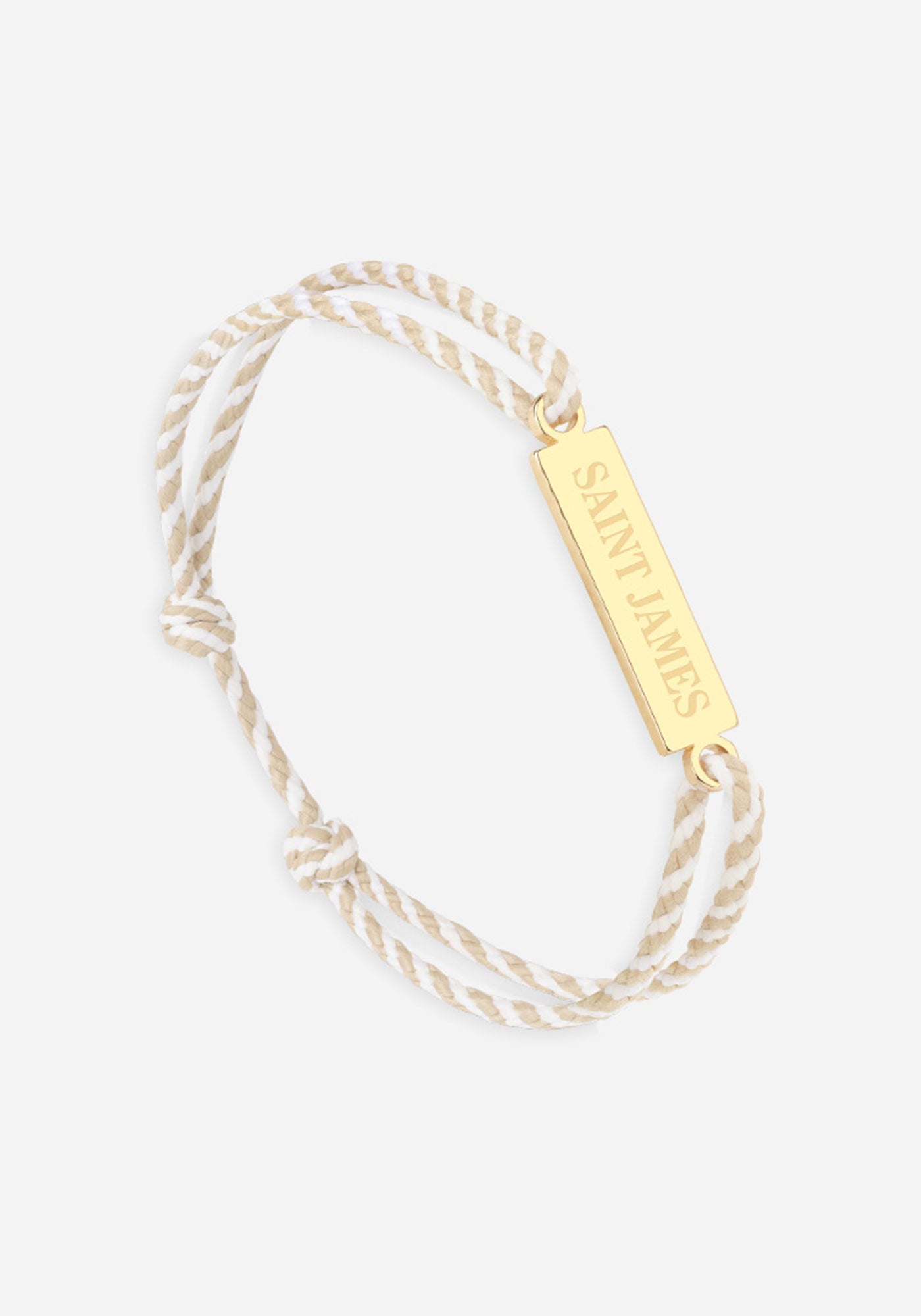 Logo bracelet x Le Vent à la Française (OR/RAYE BLANC/BEIGE)