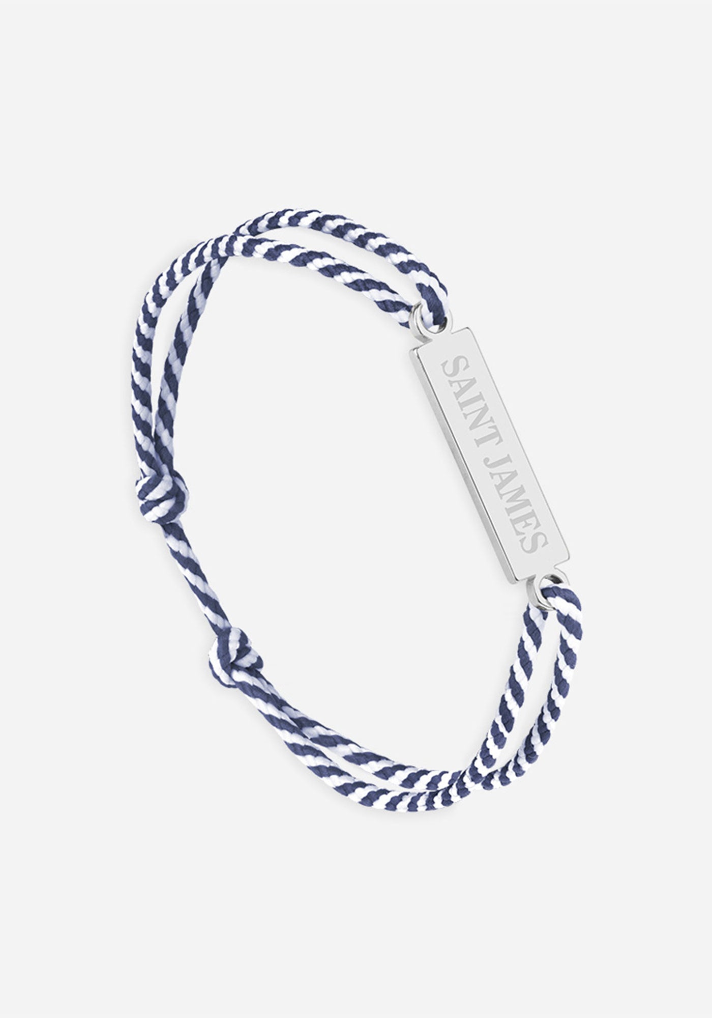 Logo bracelet x Le Vent à la Française (ARGENT/RAYE BLANC/MARINE)