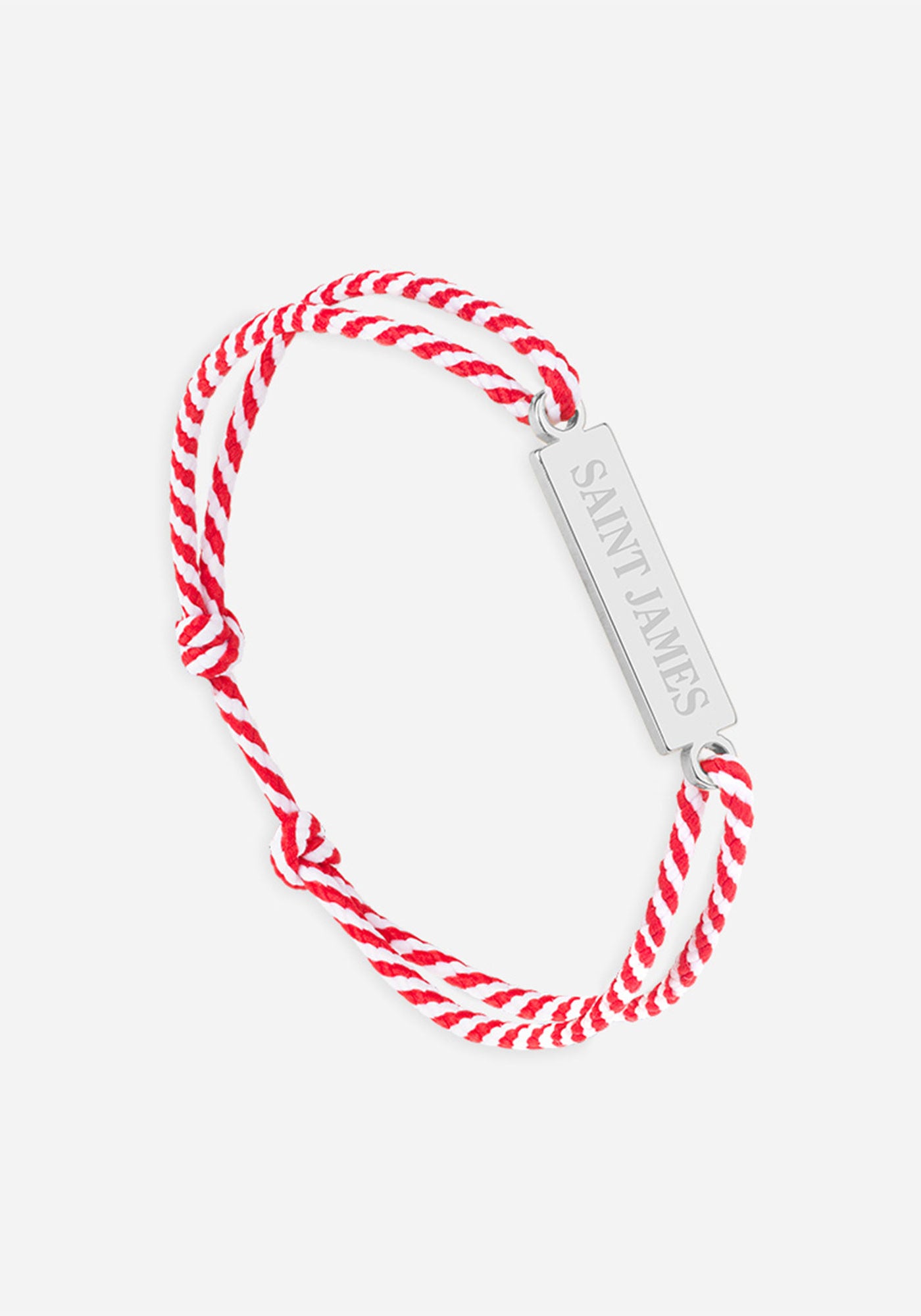 Logo bracelet x Le Vent à la Française (ARGENT/RAYE BLANC/ROUGE)