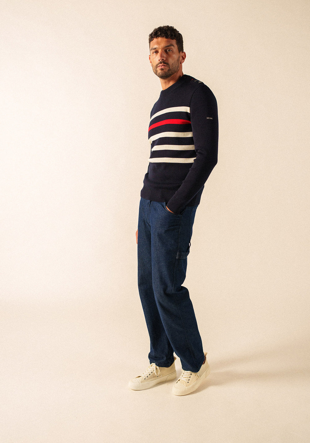 Pezenas Jumper (NAVY/ECUME/TULIPE)