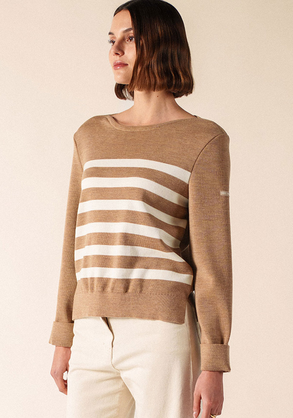 Jersey Marseillan (BEIGE OSCURO/BLANCO)
