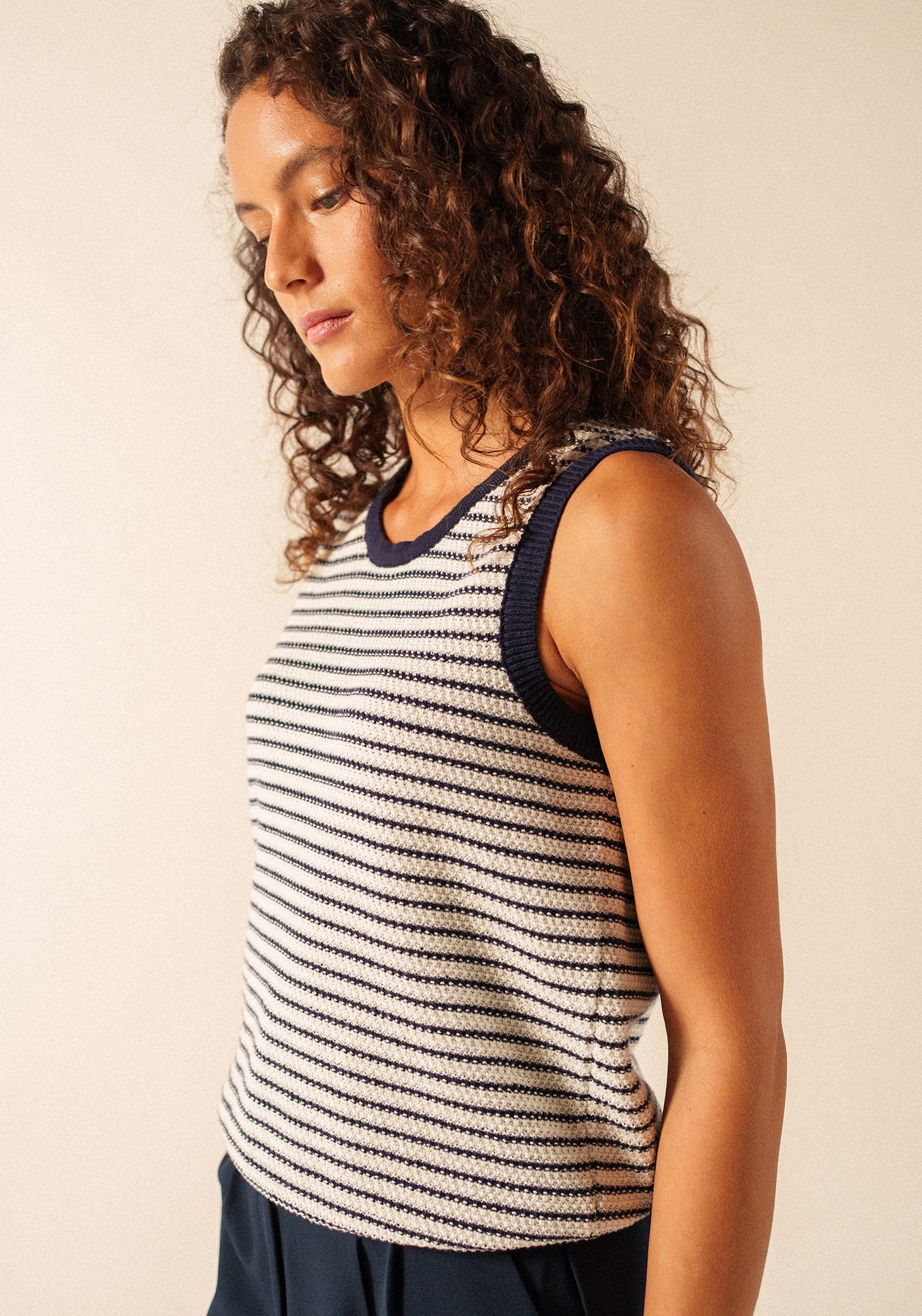 Massane Tank Top (ECUME/MARINE)
