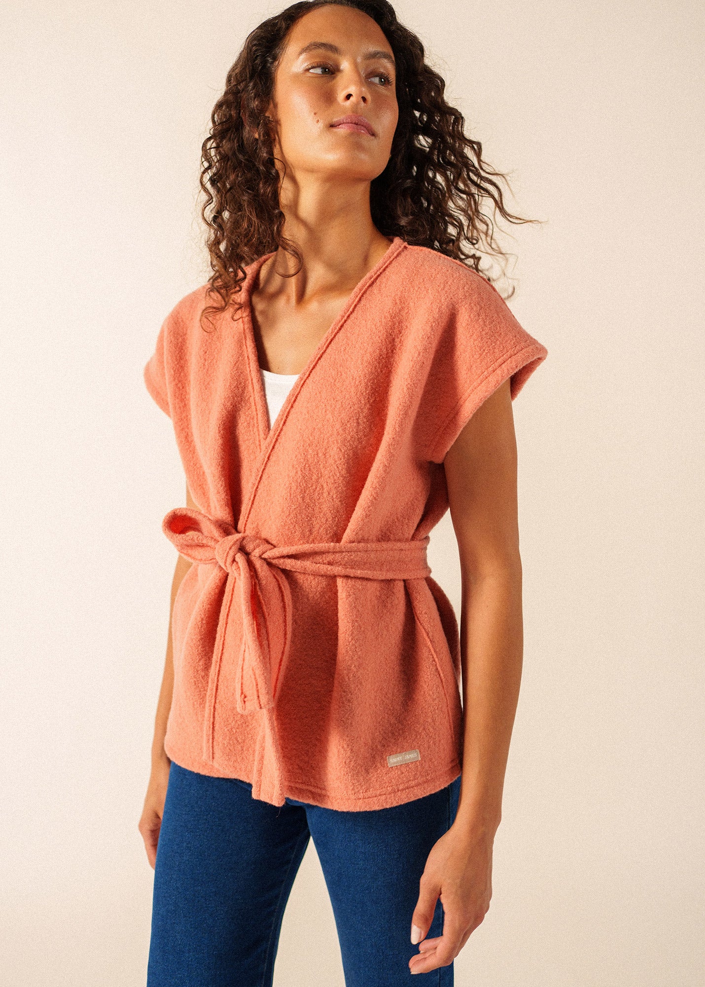 Landemer Kimono - boiled wool - Women • SAINT JAMES [EU]
