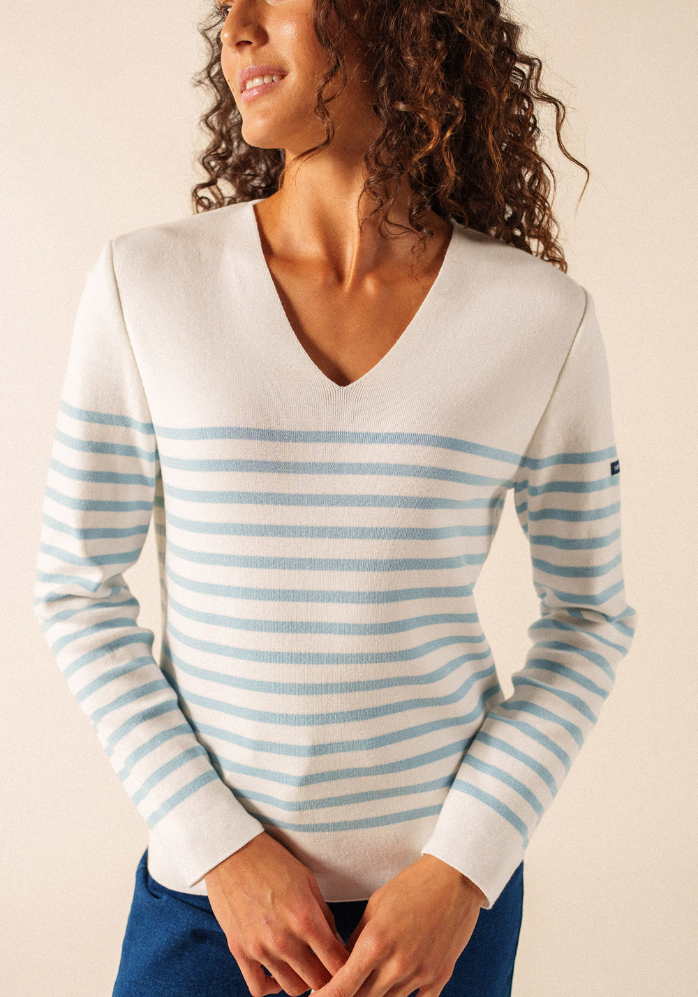 Bréhat Cotton Jumper (BLANC/NUANCE)