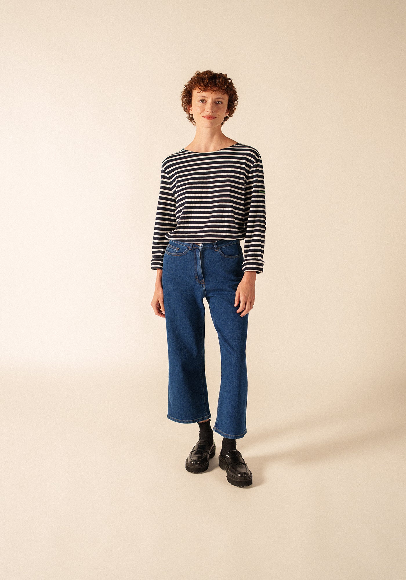 Glow-In-The-Dark Minquiers Striped Sailor Shirt - en algodón (NAVY/PHOSPHORESCENT)