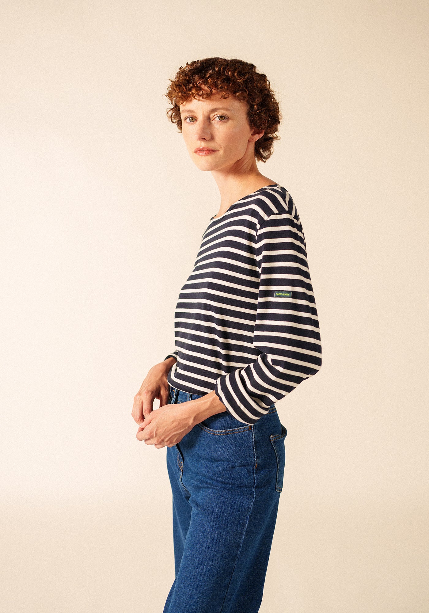 Glow-In-The-Dark Minquiers Striped Sailor Shirt - en algodón (NAVY/PHOSPHORESCENT)