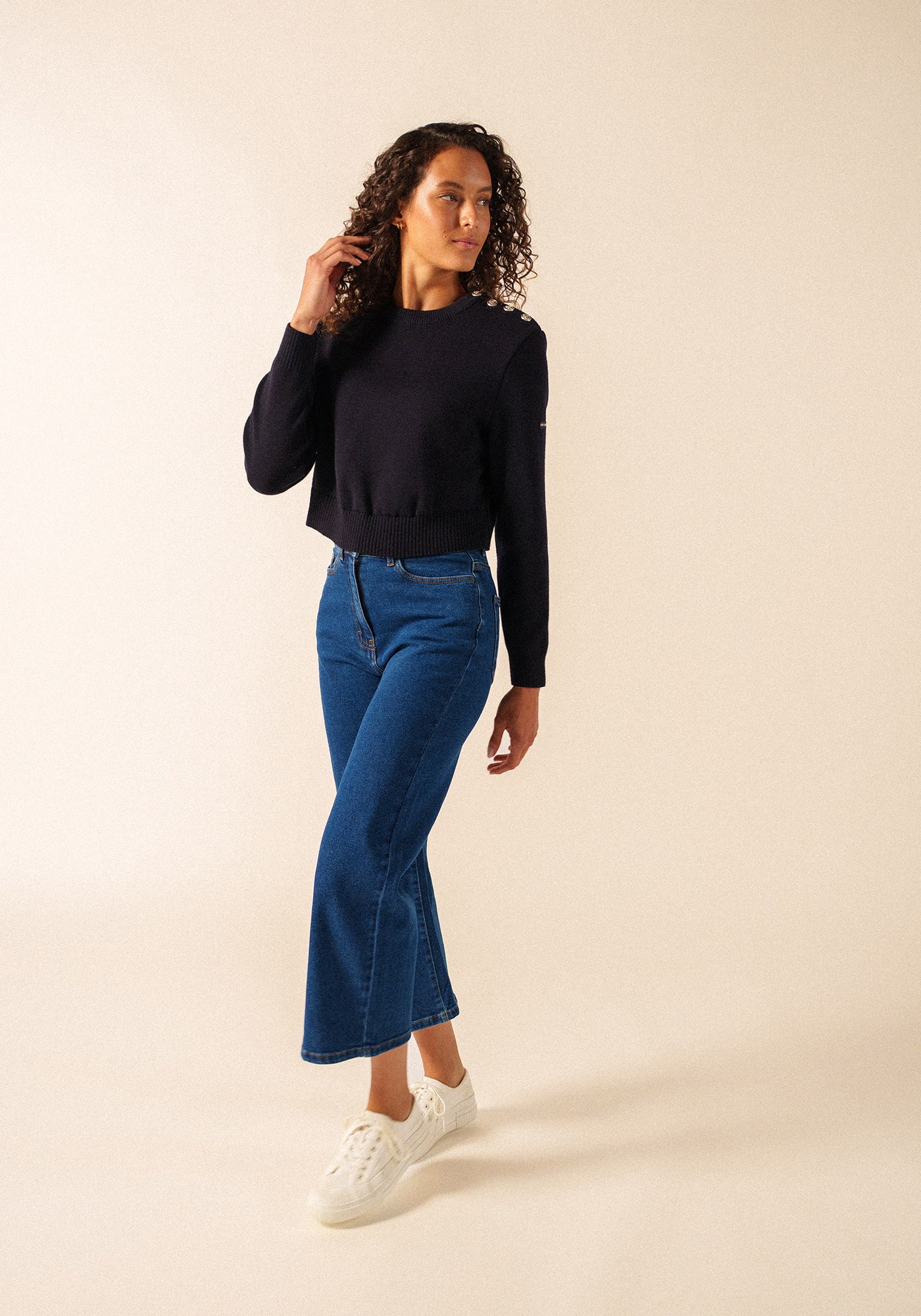 Cancale Crop Jumper (NAVY)