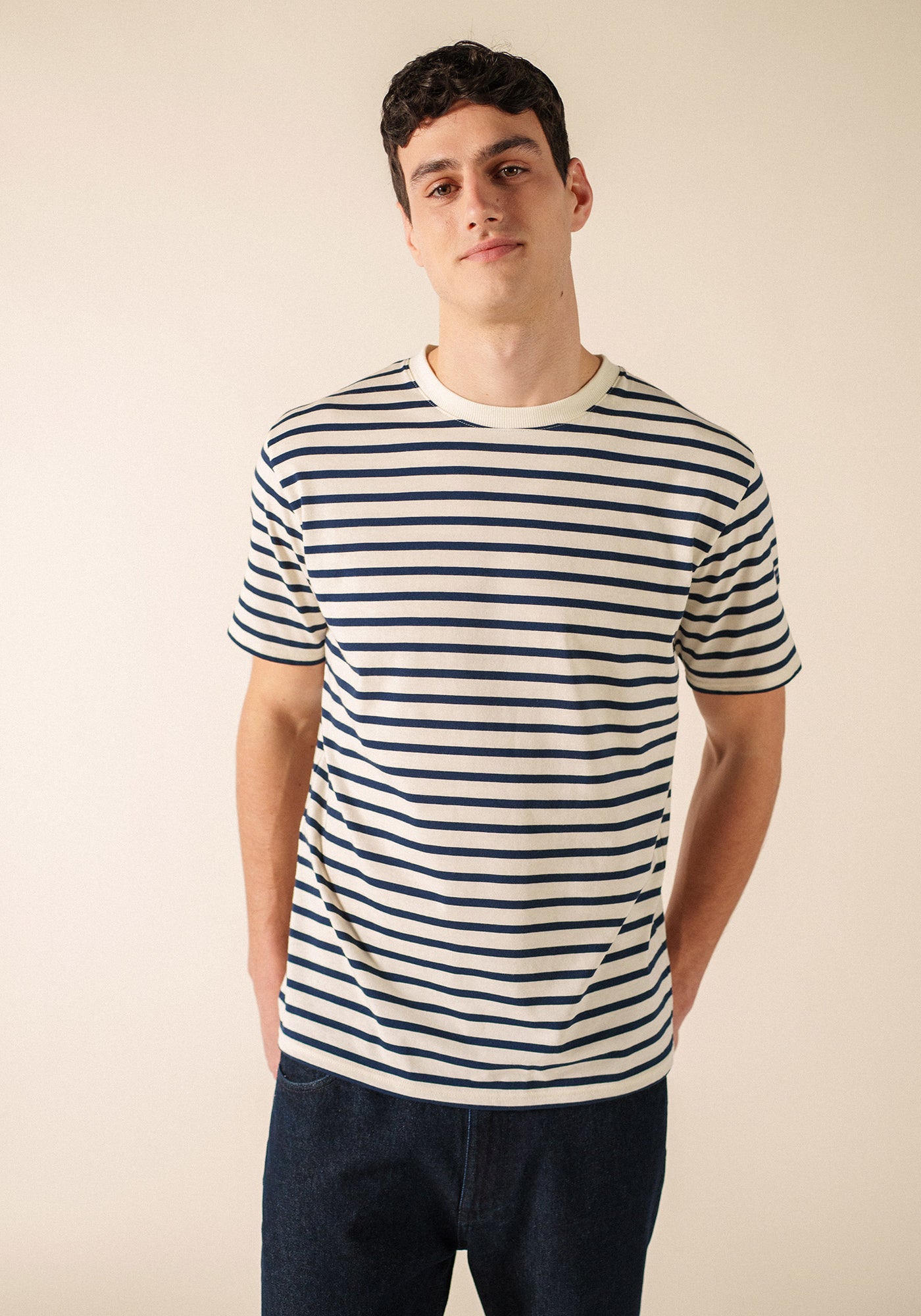 Camisa a rayas Plouider Sailor (ECRU/MARINO)