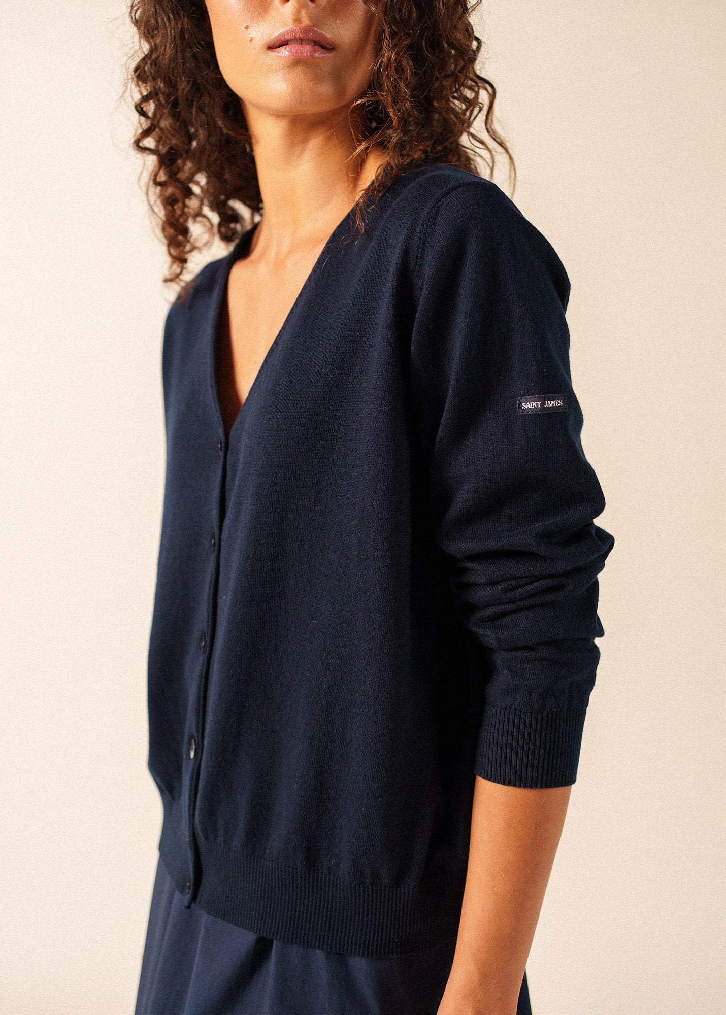 SAINT JAMES ブルー Vネックカーディガン Tavira Cardigan - V-neck - Women • SAINT JAMES [EU]
