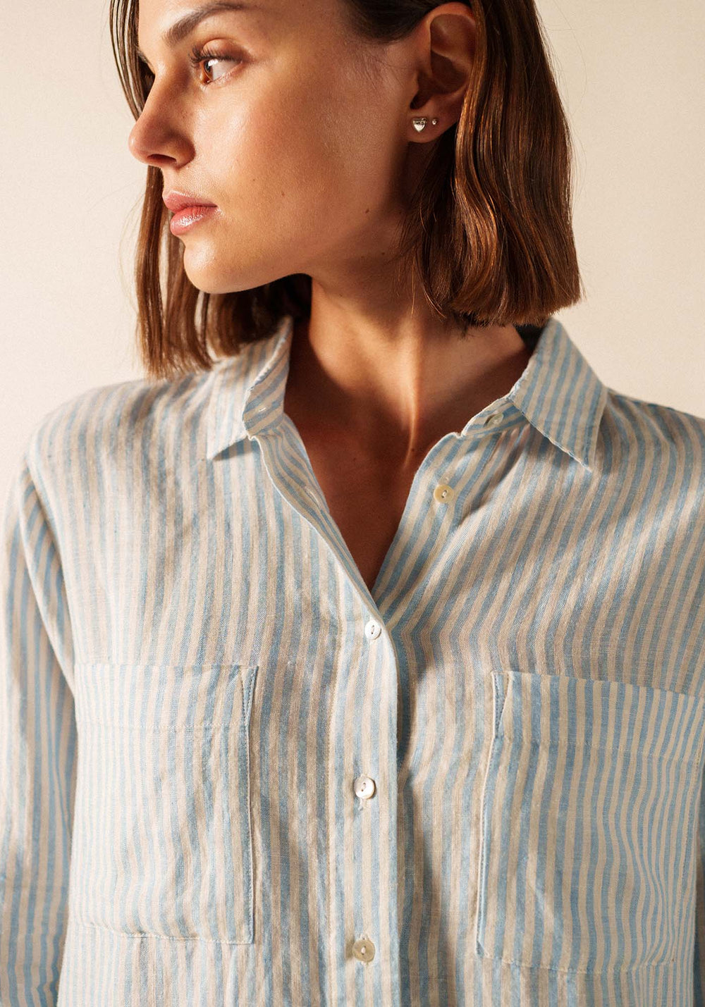 Camisa Charline (BLANCO/AZUL CIELO)