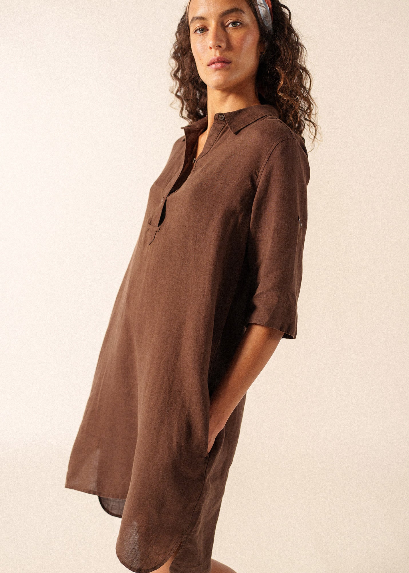 Léonie Dress - linen - Women • SAINT JAMES [EU]