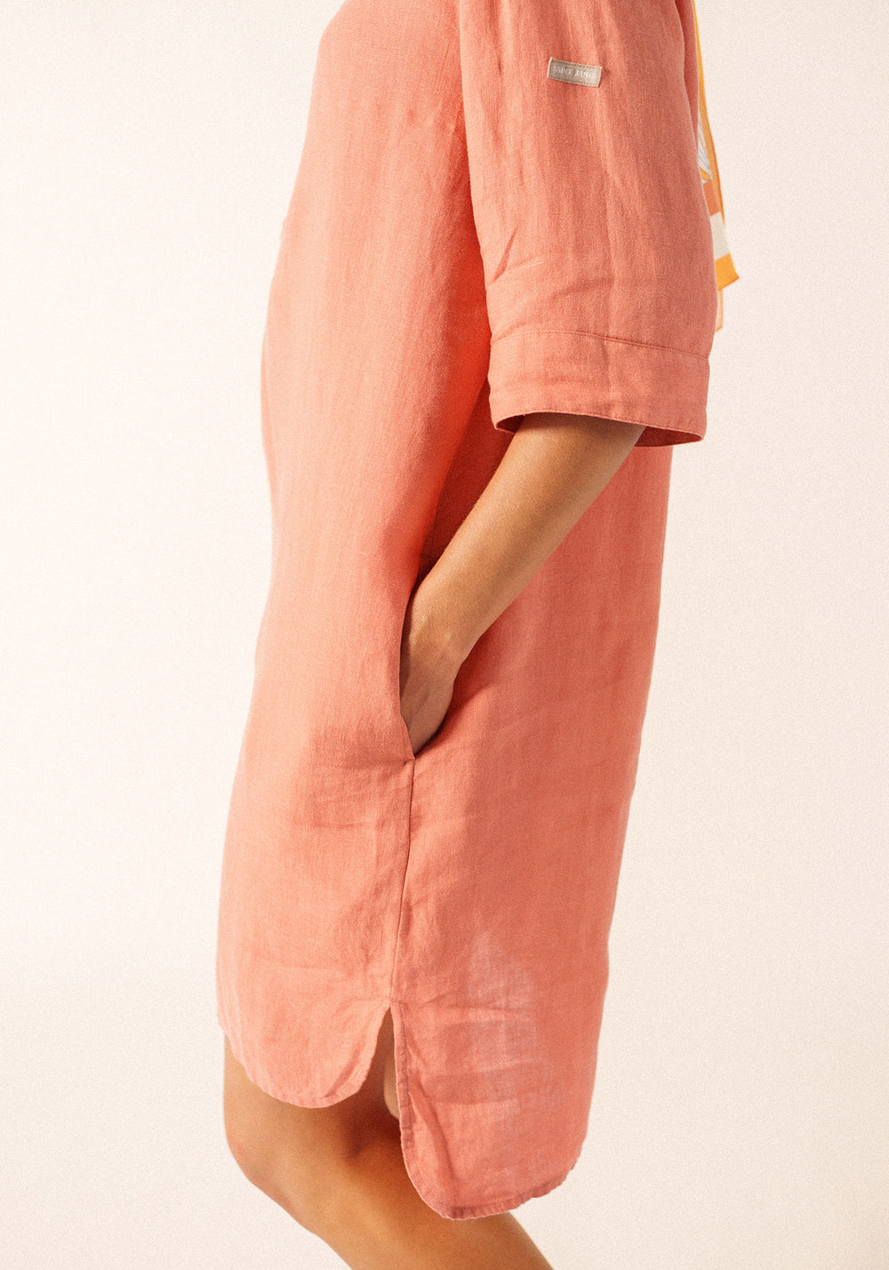 Vestido de lino Léonie (ARGILE)