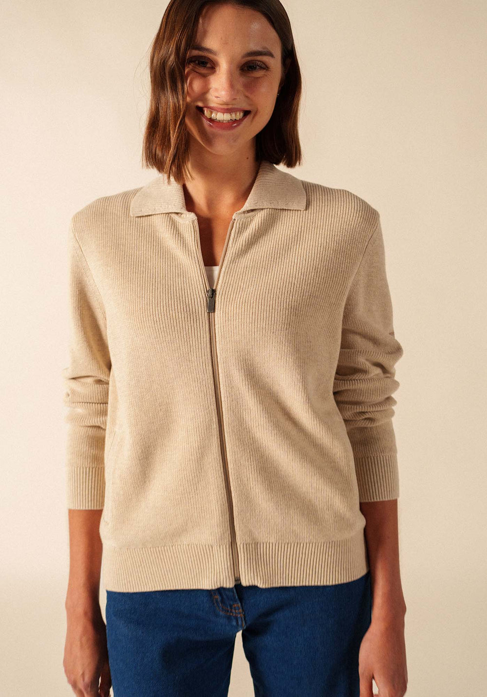 Lagos Cardigan (BEIGE CHINE)