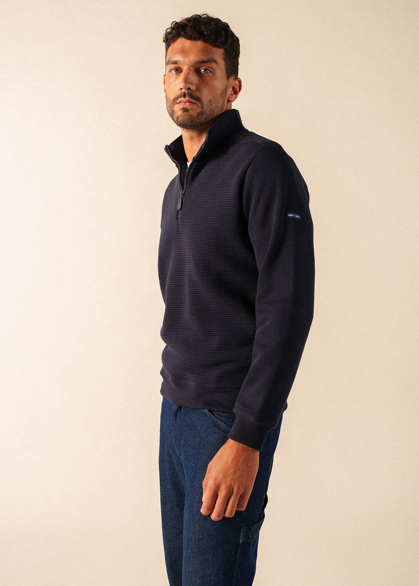 トップス Malo cashmere zip sweater Malo Jumper - zip collar - Men • SAINT JAMES [EU]