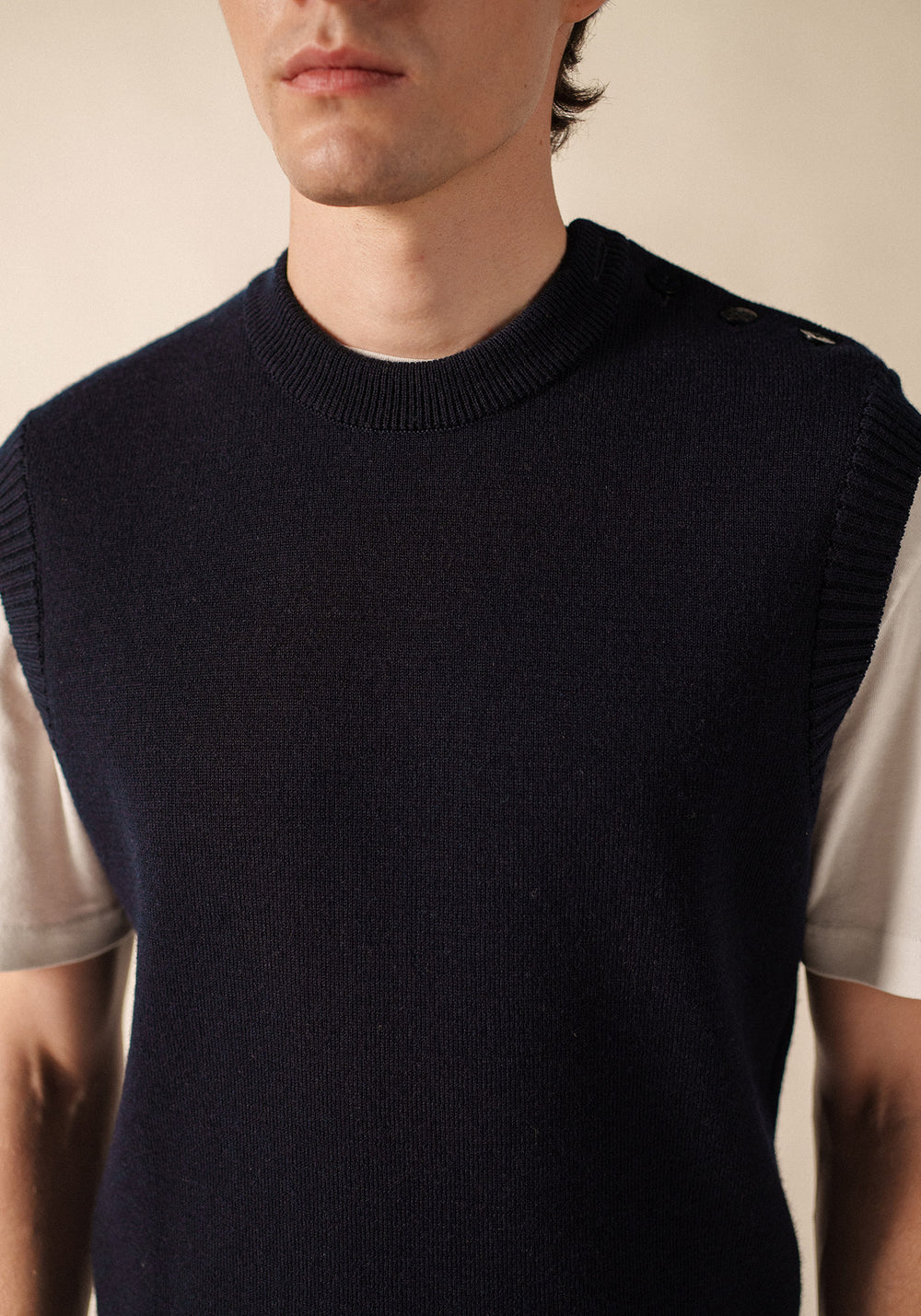 Cancale sleeveless jumper (MARINE)