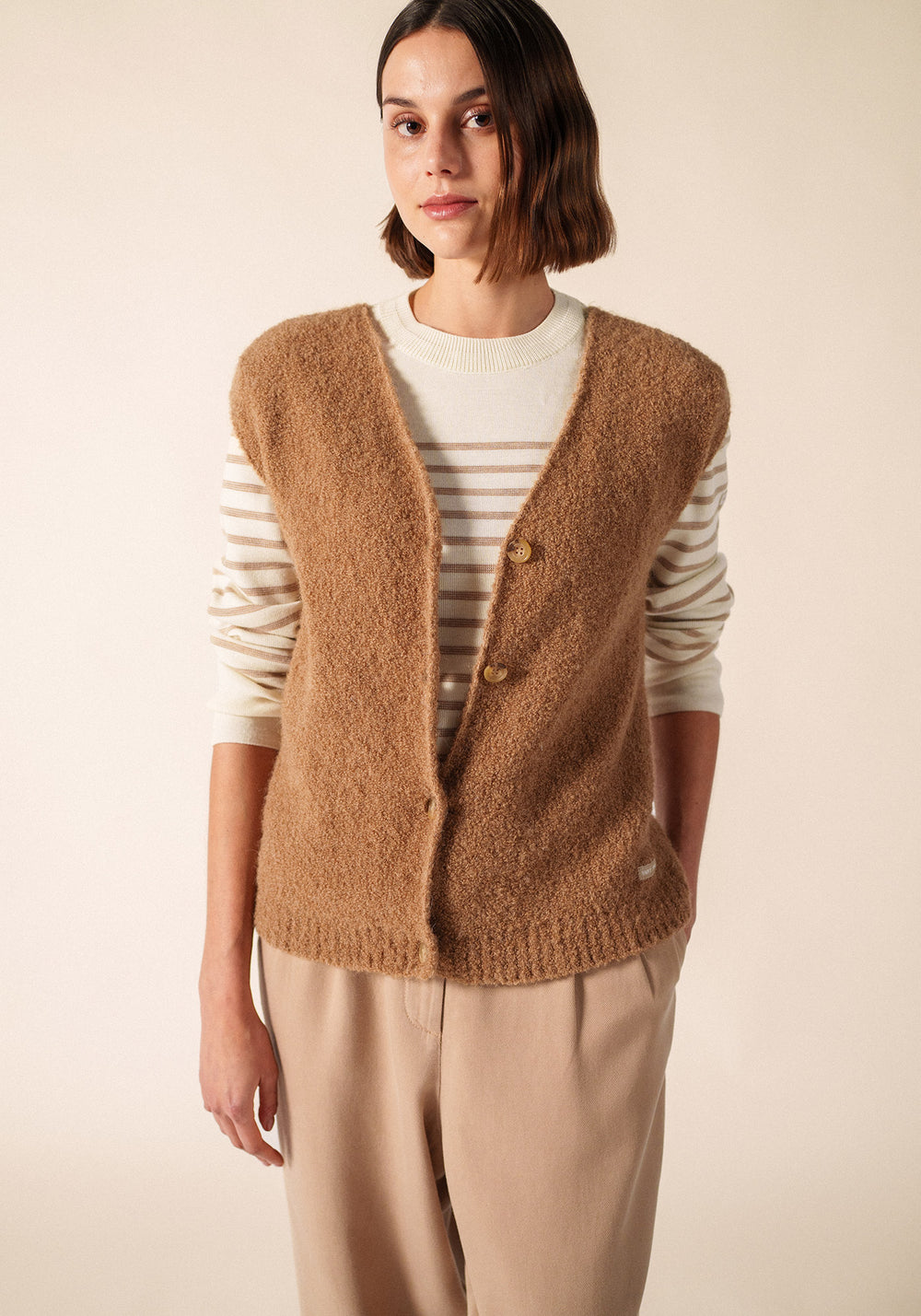 Cadéac Cardigan (BEIGE FONCE)