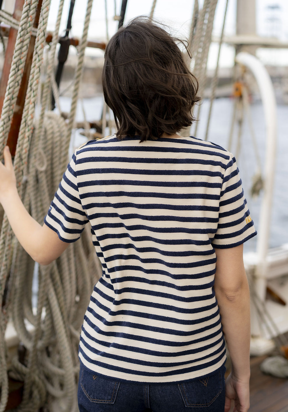 Camisa Gloire Breton x Marine Nationale (NIEVE/MARINA)