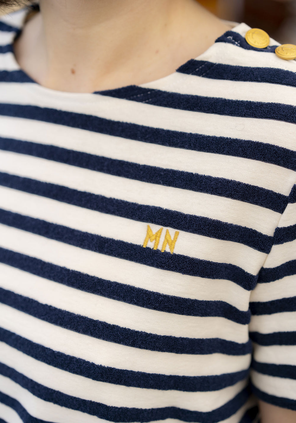 Camisa Gloire Breton x Marine Nationale (NIEVE/MARINA)