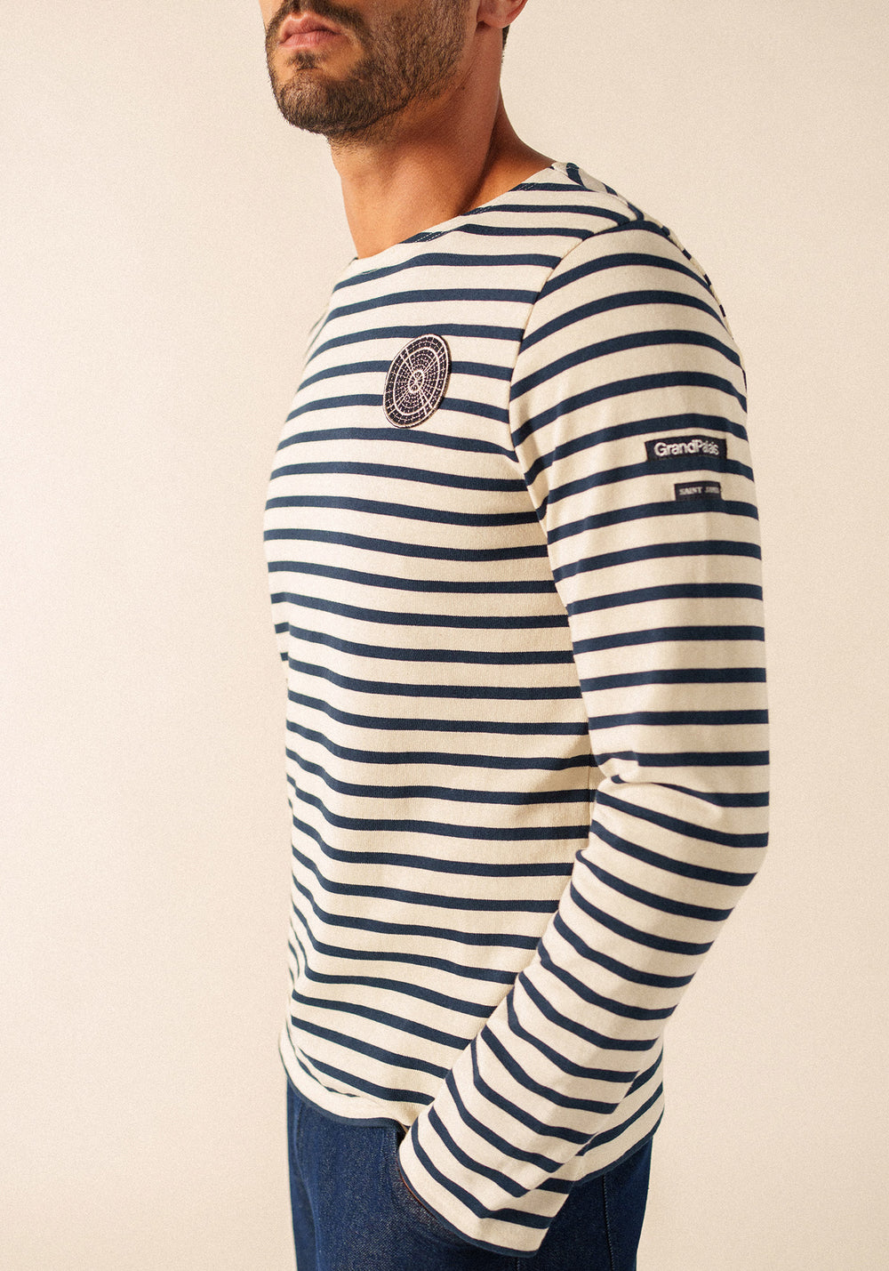 Méridien Grand Palais Sailor Striped Shirt (ECRU/MARINE)