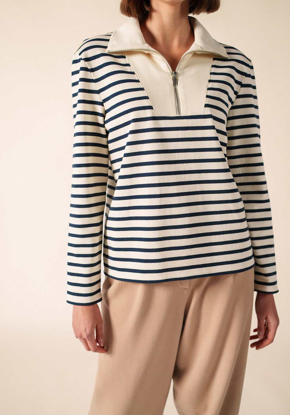 Leran Breton Shirt (ECRU/MARINE)