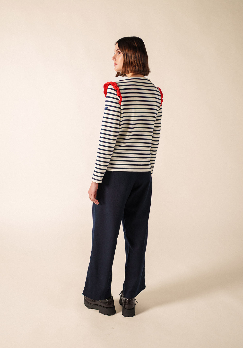 Auzat Breton Shirt (ECRU/MARINE/TULIPE)