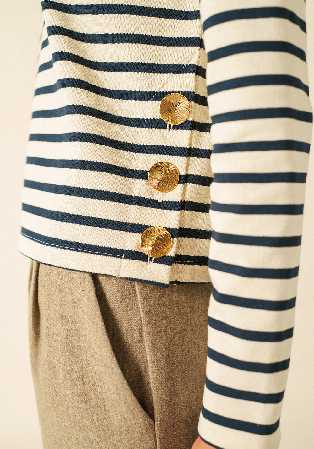 Camisa Saurat Breton (ECRU/MARINO)