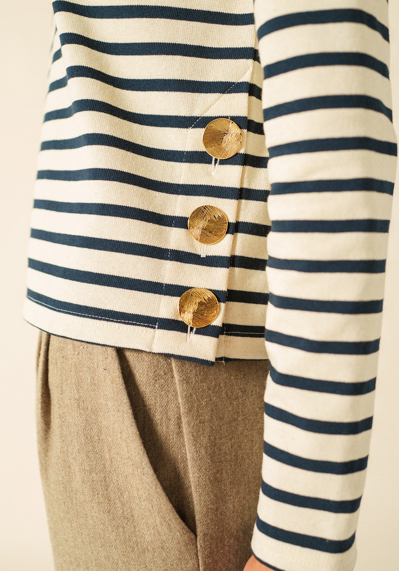 Camisa Saurat Breton (ECRU/MARINO)