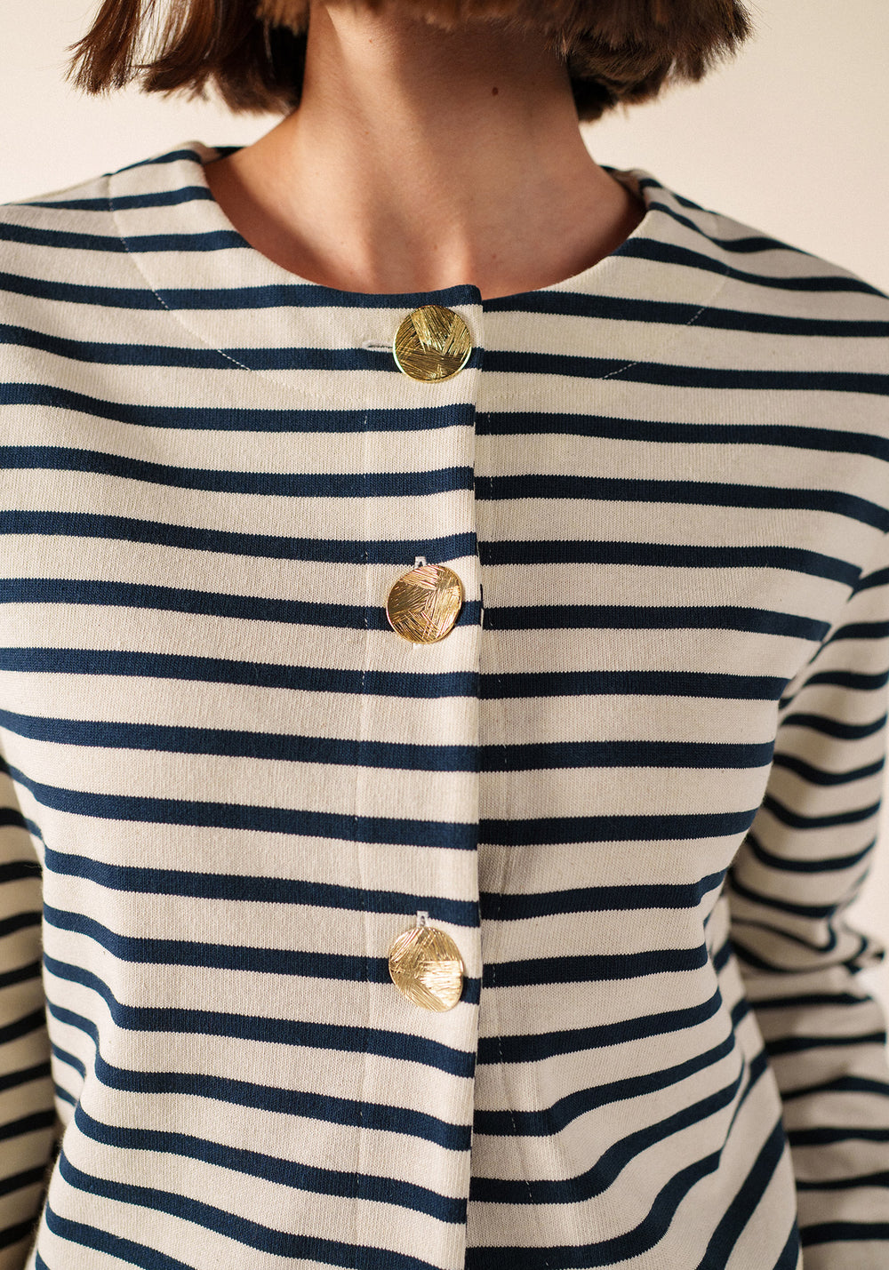 Arignac Cardigan (ECRU/MARINE)
