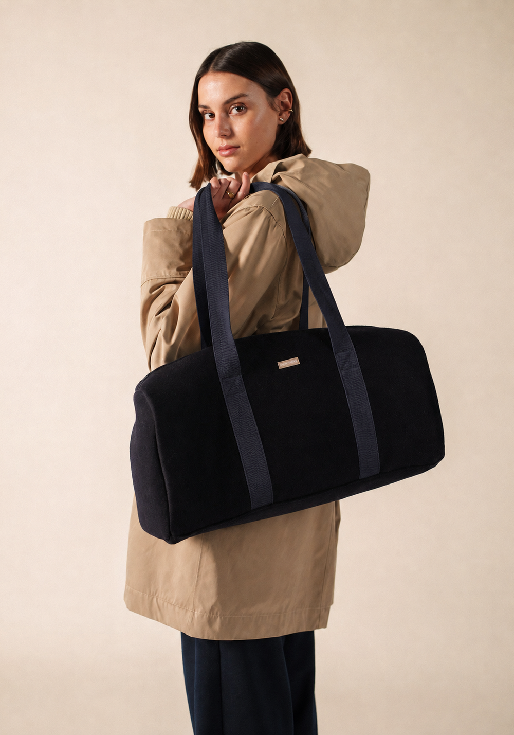 Bolsa de tela de lana (AZUL MARINO)