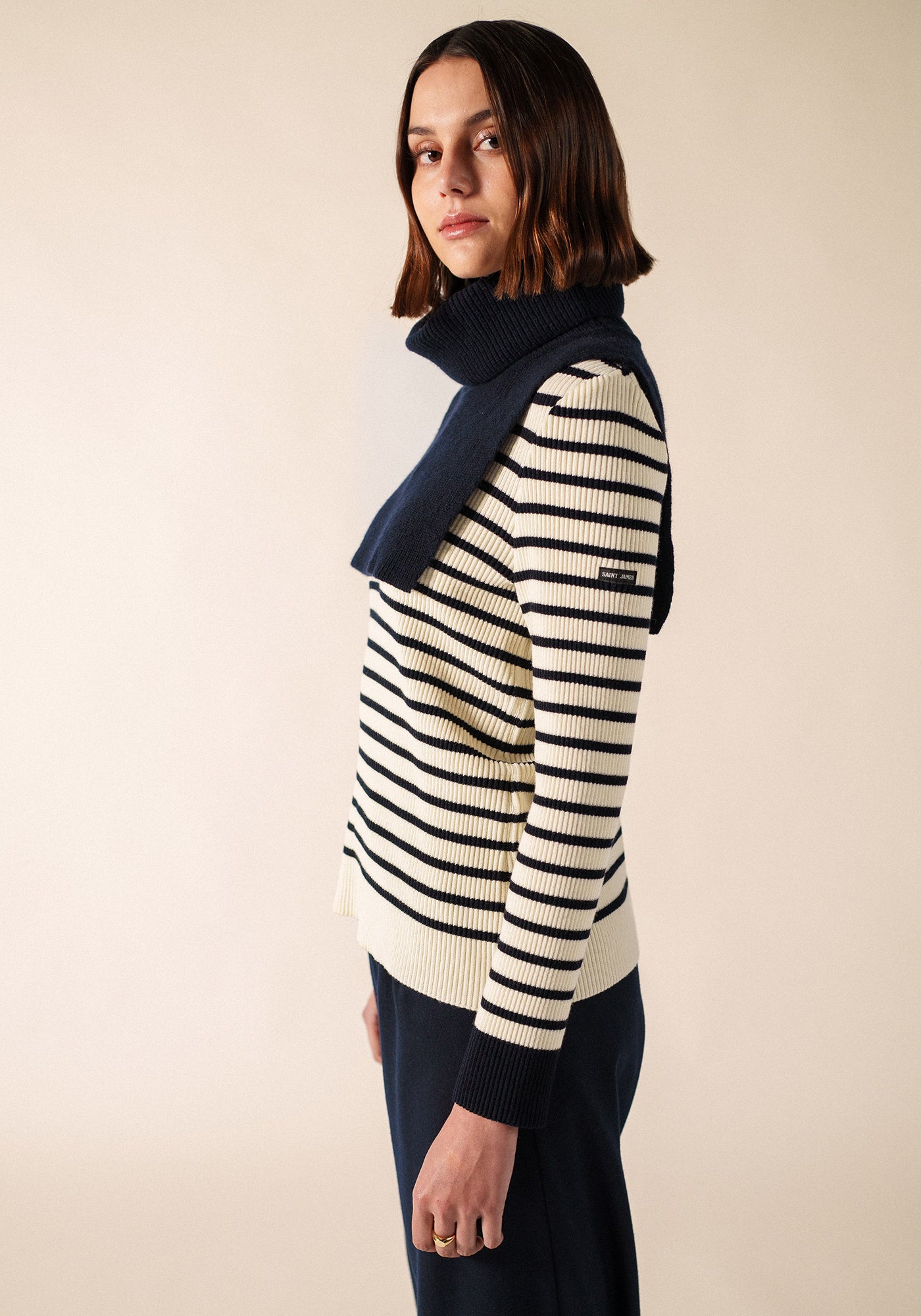 Roll-neck dickey (NAVY)