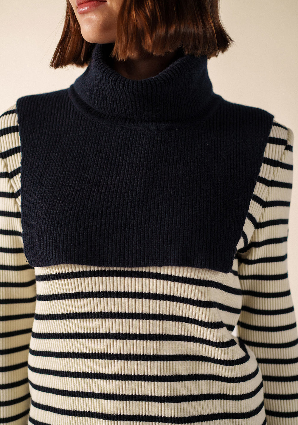 Roll-neck dickey (NAVY)