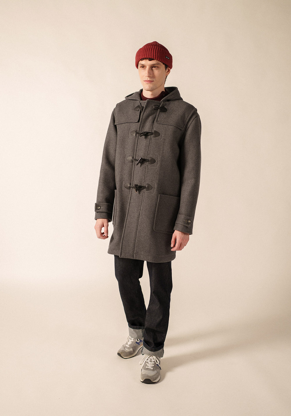 Abrigo Duffle clásico (GRIS)